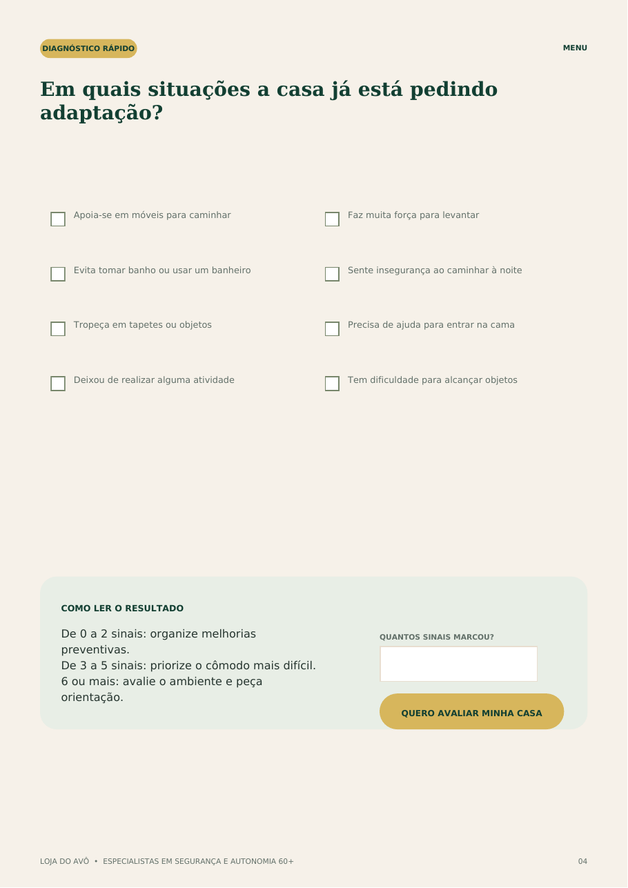 Checklist de diagnóstico rápido